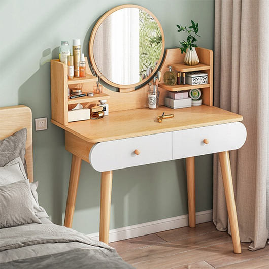 Toeletta per trucco con misure 120x80x40 cm, ideale per la camera da letto.