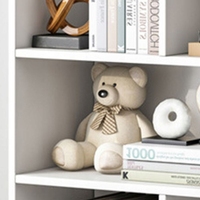 Scaffale Moderno Bianco 8 Ripiani con Cassettiera Grande Armadio Aperto