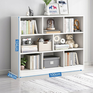 Scaffale Moderno Bianco 8 Ripiani con Cassettiera Grande Armadio Aperto