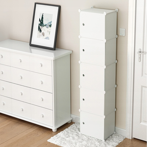 Scaffale a Colonna Modulare 185x39x37 cm Ideale per Vestiti e Accessori