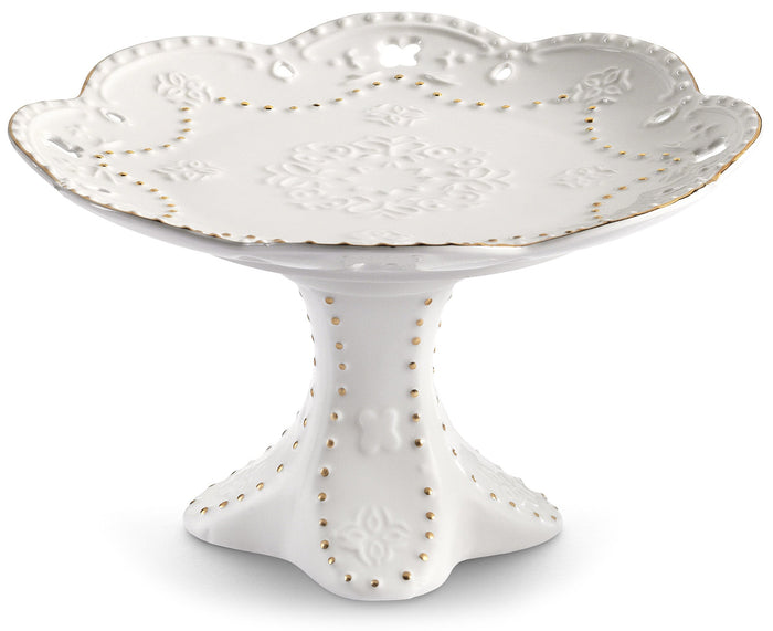 Alzatina in Porcellana Kaleidos Charme Filo Oro