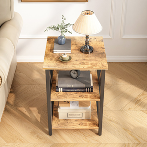 Tavolino da caffè 40x40x60 cm, finitura marrone, ideale per il soggiorno.