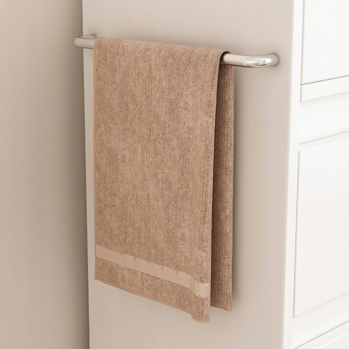 Mobile a colonna bianco per il bagno, moderno e compatto, alto 90 cm.