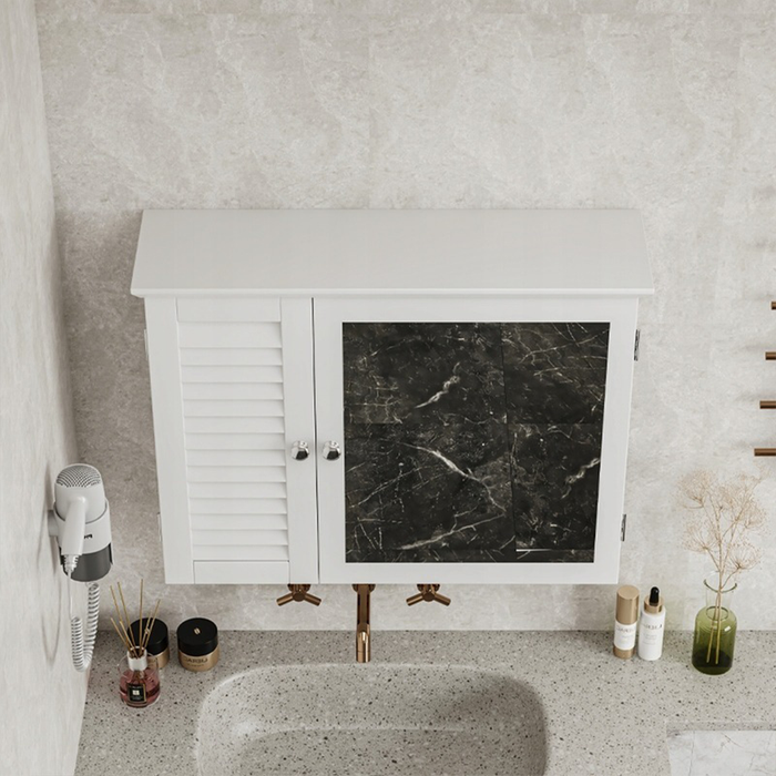 Armadio da bagno, bianco 69x15x49 cm