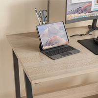 Scrivania scolastica moderna per computer, in stile industriale-loft. Questo mobile da 100 cm è rifinito in rovere chiaro.