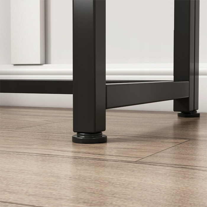 Scrivania compatta 80x40x72 cm, colore marrone, ideale per piccoli spazi.