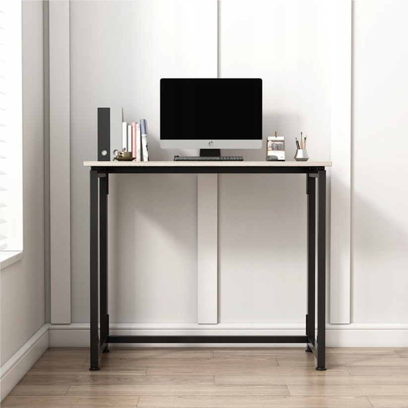 Scrivania compatta 80x40x72 cm, colore marrone, ideale per piccoli spazi.