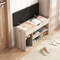 Scarpiera da 80x30x44 cm, finitura marrone, ideale per l'ingresso.