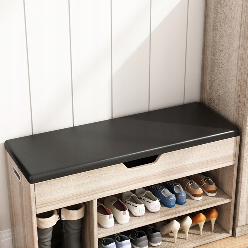 Scarpiera da 80x30x44 cm, finitura marrone, ideale per l'ingresso.