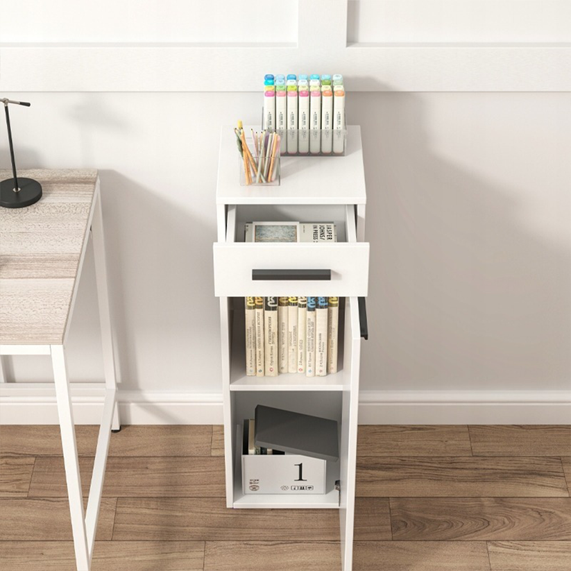 Libreria Bianca 30x30x85 cm Ideale per Ogni Ambiente