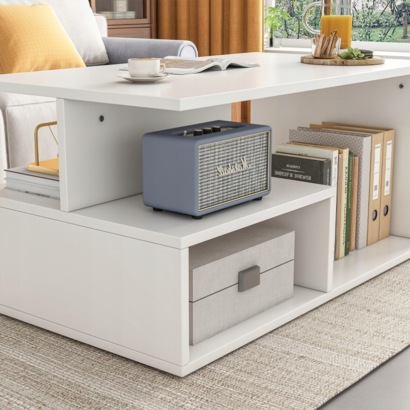 Tavolino da Salotto Bianco 90x43x51 cm Ideale per Ogni Ambiente