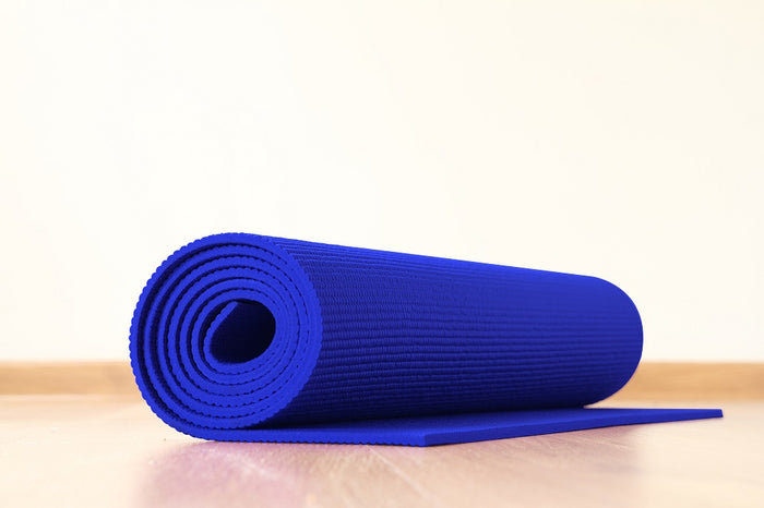 Tappetino Yoga Fitness Ginnastica Tappeto Palestra Antiscivolo Arrotolabile 61 x 173 Cm  - Blu