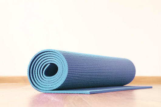 Tappetino Yoga Fitness Ginnastica Tappeto Palestra Antiscivolo Arrotolabile 61 x 173 Cm  - Azzurro