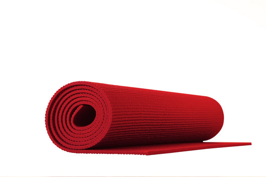 Tappetino Yoga Fitness Ginnastica Tappeto Palestra Antiscivolo Arrotolabile 61 x 173 Cm  - Rosso