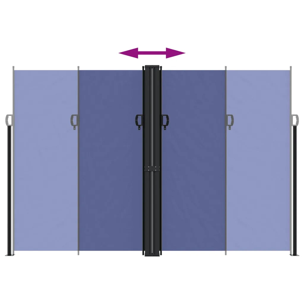 Tenda da Sole Laterale Retrattile Blu 220x600 cm 4004671
