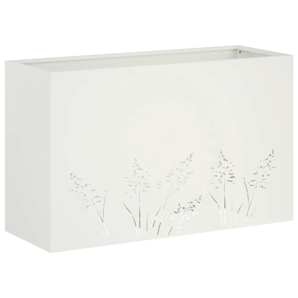 Vaso da giardino 2 pz Bianco 80 x 30 x 49 cm 8005837