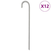 Picchetti per Tenda 12 pz 37 cm Ã˜10 mm in Acciaio Zincato
