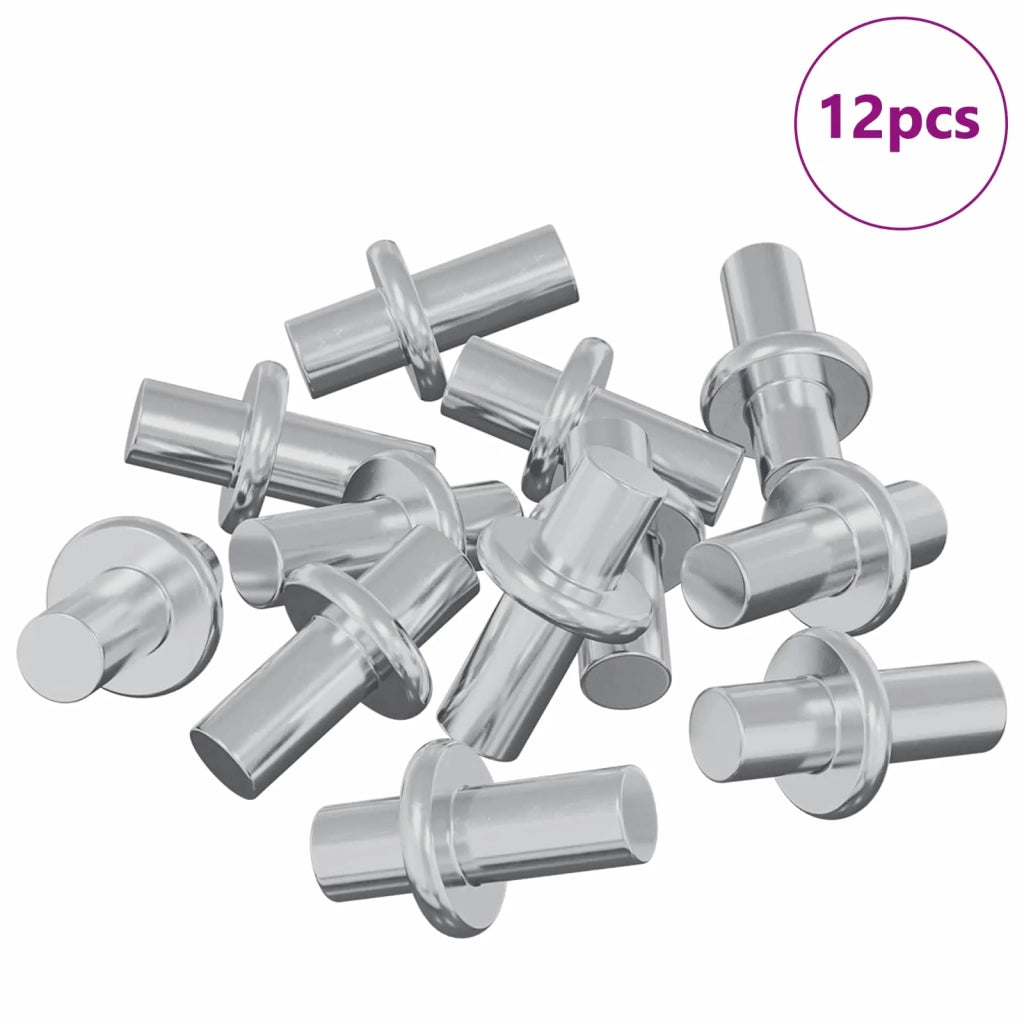 Gancio per Mensola 12 pcs Argento 8,6 x 8,6 x 14,6 mm Acciaio 864613