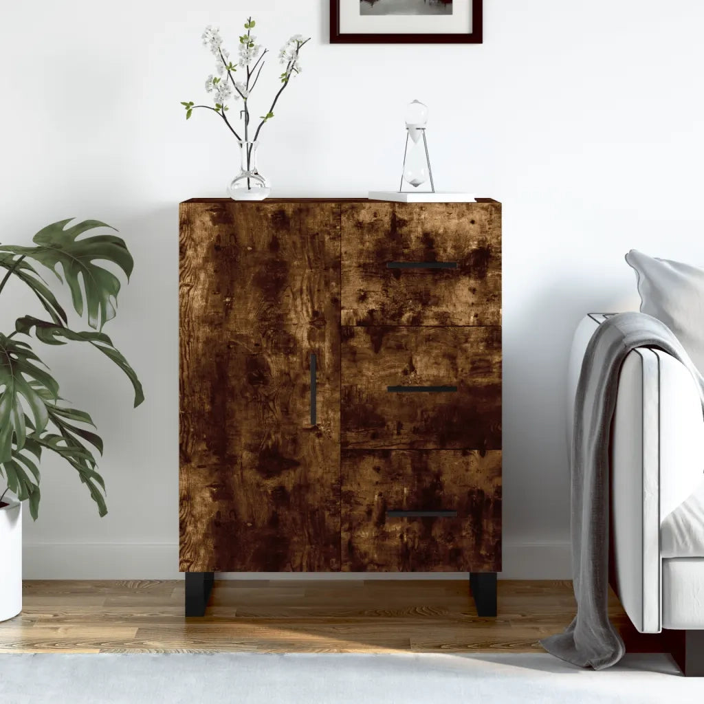 Credenza | Madia | Buffet da pranzo | Armadio da pranzo Rovere Fumo 69,5x34x90 cm in Legno Multistrato