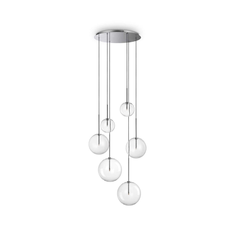 Lampada A Sospensione Equinoxe Sp6 Cromo Ideal-Lux