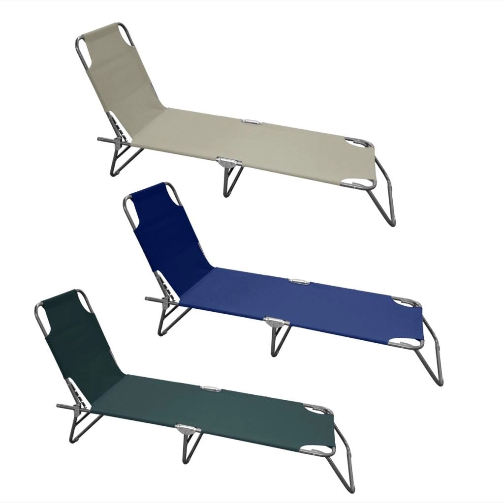 1 Pezzo Lettino Mare in Metallo Pieghevole Printyl 187 x 55 x 24 cm 3 Colori