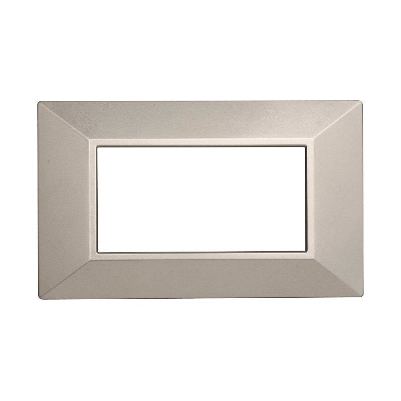 Placca Piramide Serie Moon 4P Colore Titanio Compatibile Con Bticino Axolute