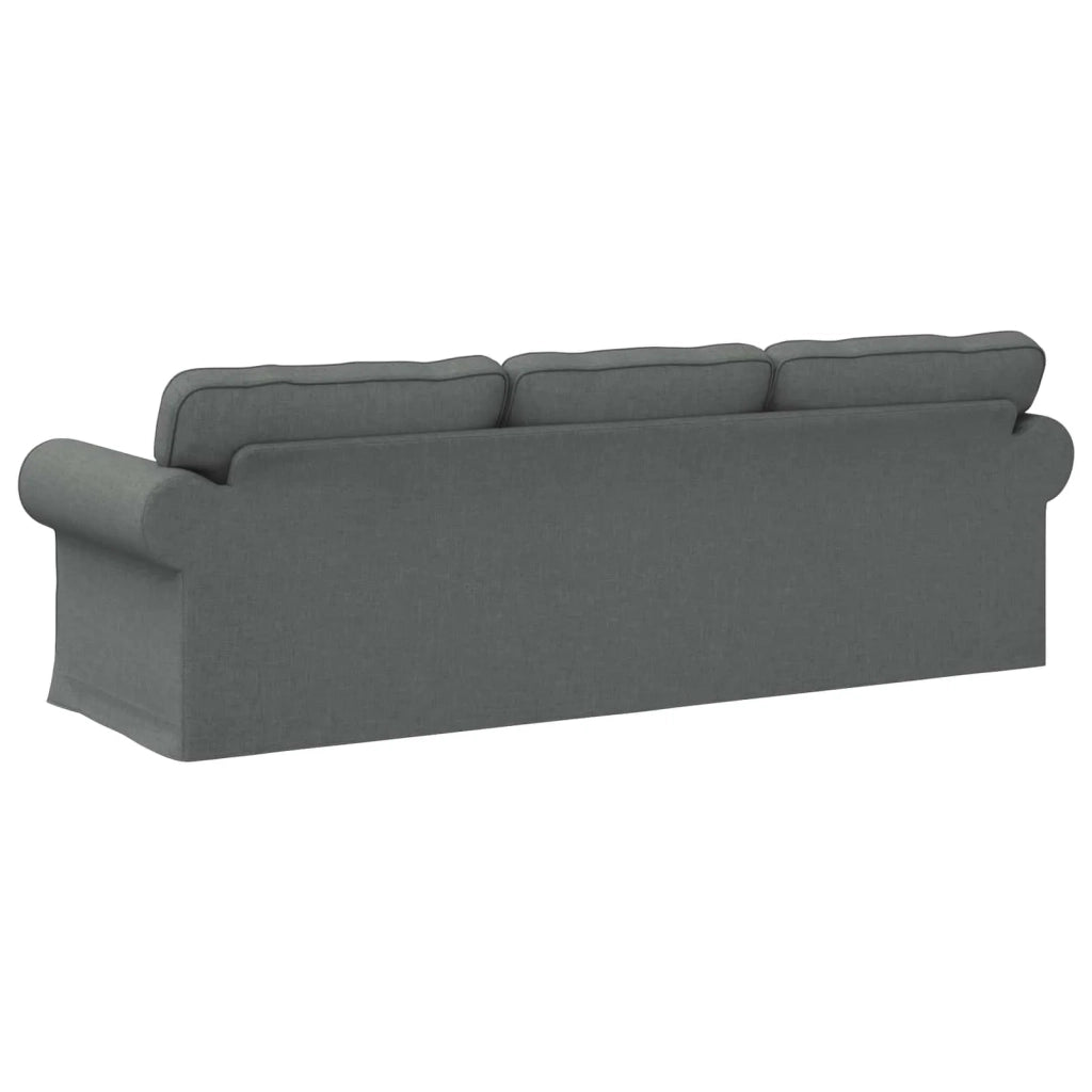 Divano Grigio scuro 215 x 82 x 80 cm Tessuto