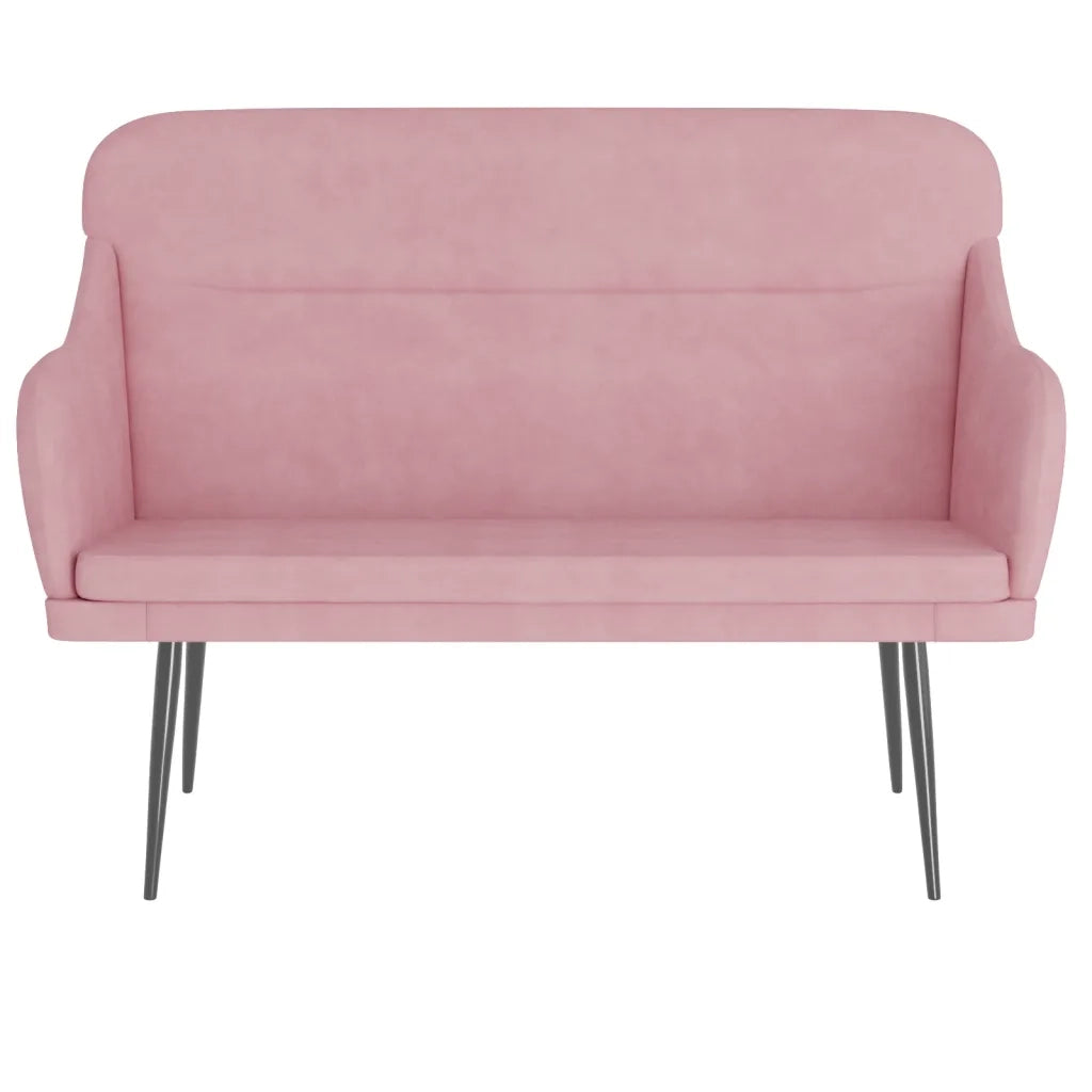 Panca Rosa 110x76x80 cm in Velluto CFW8225477