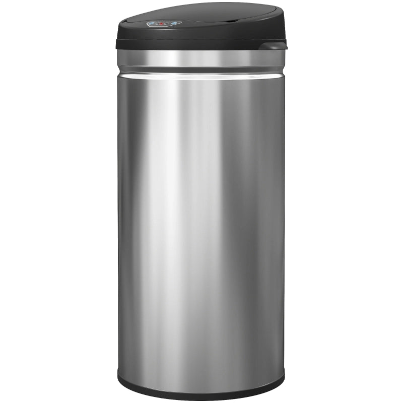 Pattumiera Sensor 42L in Acciaio Inox, Chiusura Ammortizzata, Apertura Touch-Free per Cucina Igienica