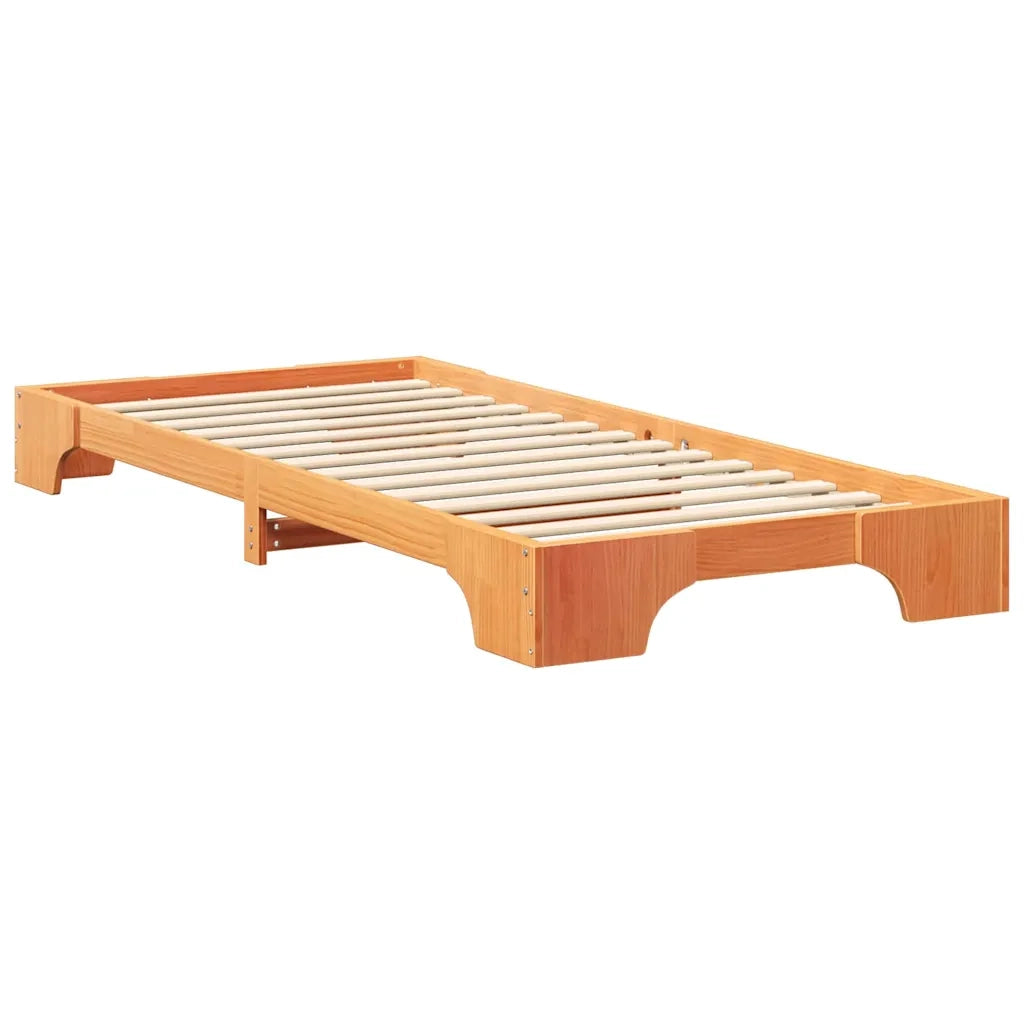 Struttura del letto Marrone 90 x 210 cm Pino massello 872895