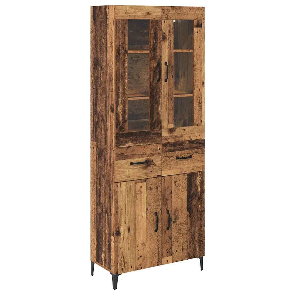 Credenza | Madia | Buffet da pranzo | Armadio da pranzo Legno vecchio 69,5 x 34 x 180 cm Legno multistrato