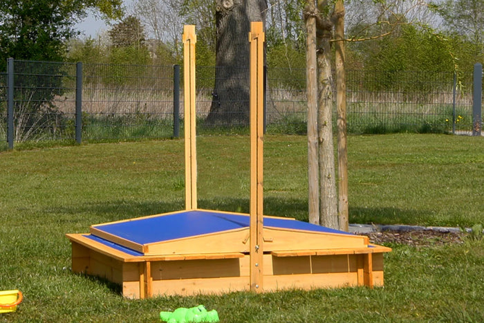 Sabbiera con tetto, abbassabile