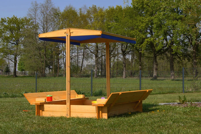 Sabbiera con tetto, abbassabile