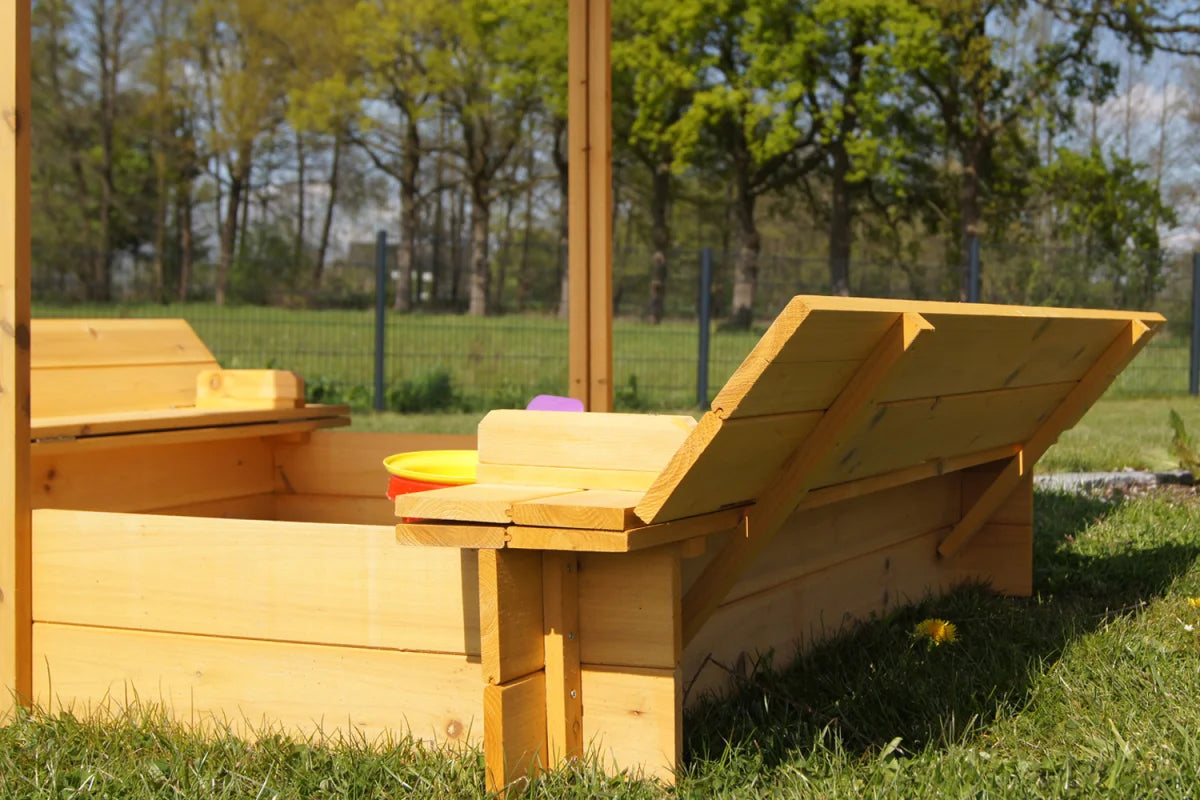 Sabbiera con tetto, abbassabile