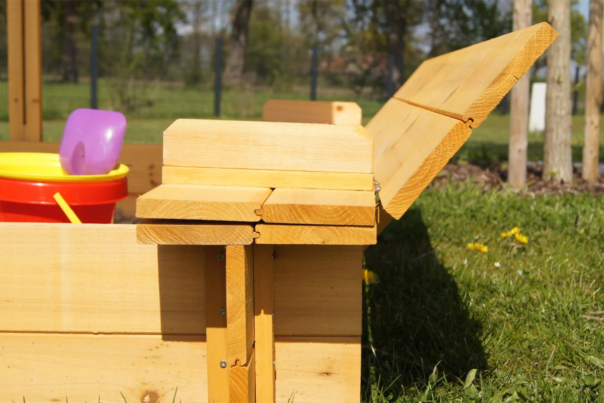 Sabbiera con tetto, abbassabile