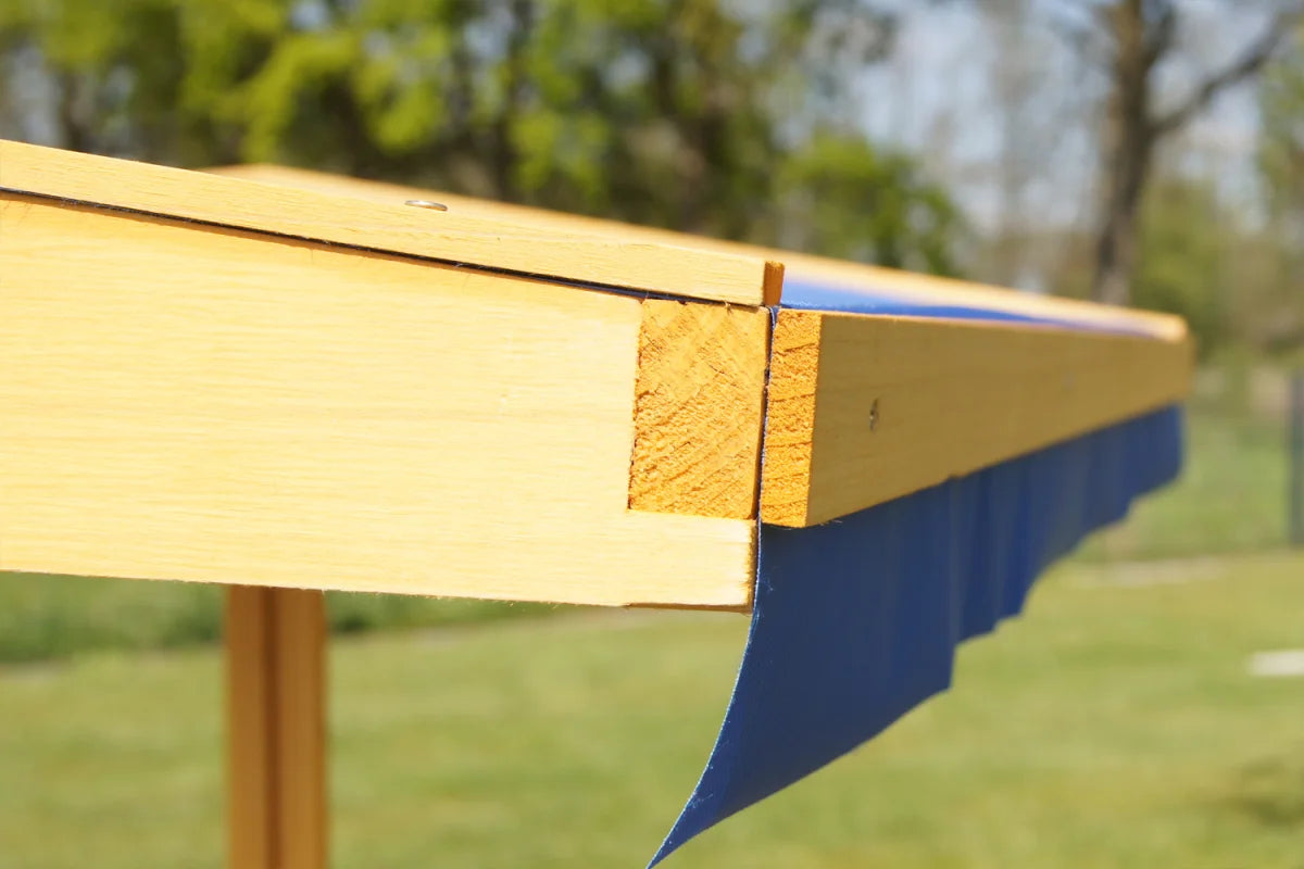 Sabbiera con tetto, abbassabile