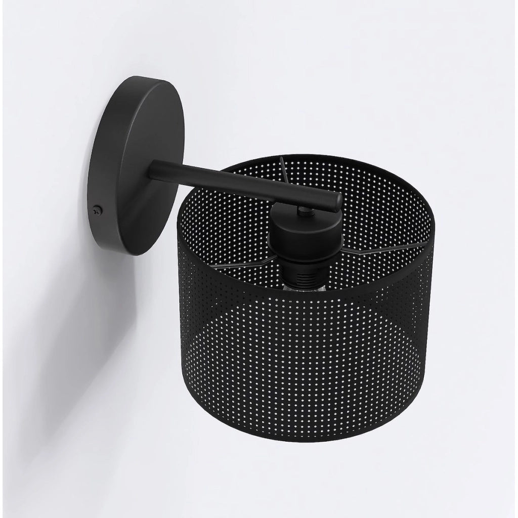 Lampada da parete LUX in acciaio nero opaco