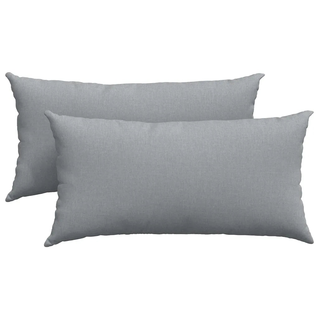 Cuscini da Divano 2 pz | Cuscini per sedie Grigio chiaro 80 x 40 cm Tessuto