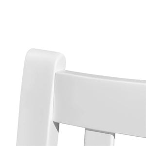 Panca da giardino con tavolo in legno di acacia, laccato bianco 3 volte