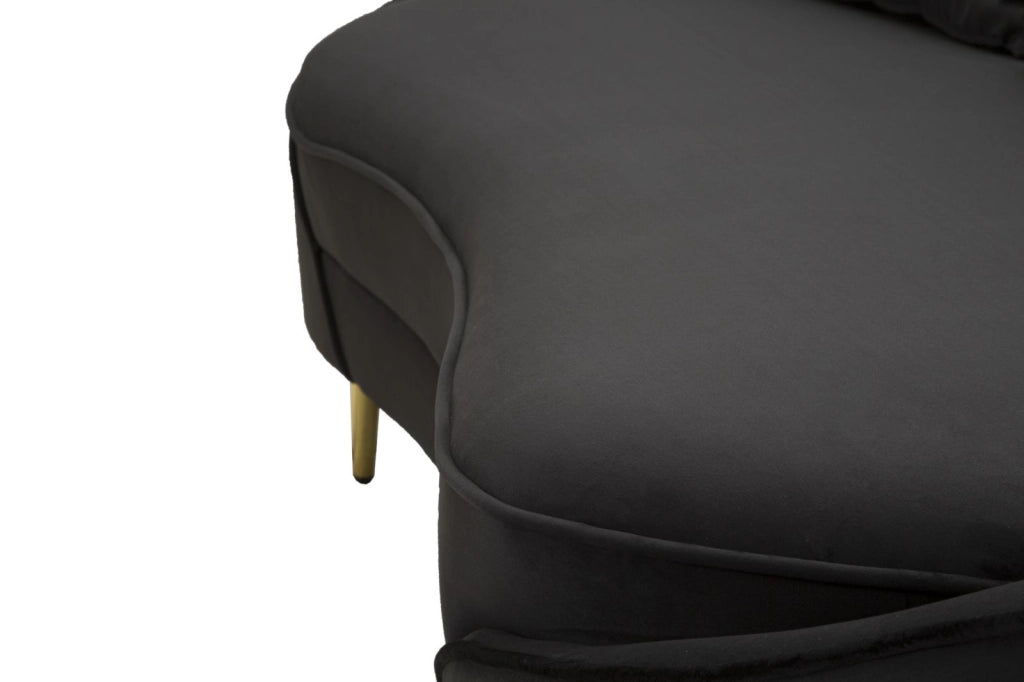 DIVANO 3 POSTI OSLO C/CUSCINI  NERO CM 185X84X68