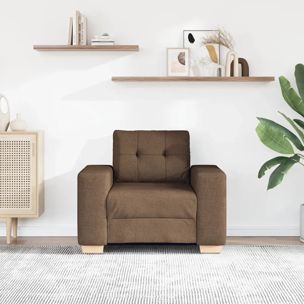 Divano Sedia-Poltrona-Sofa Relax Marrone 60 cm in Tessuto