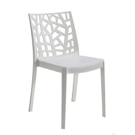 Sedia In Polipropilene Da Interno Esterno Giardino Impilabile Design Sedie Resistenti Moderne Per Terrazz Bianco/2 Sedie