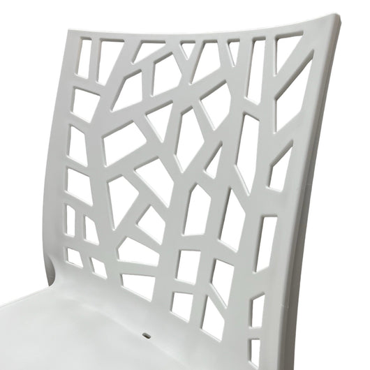 Sedia In Polipropilene Da Interno Esterno Giardino Impilabile Design Sedie Resistenti Moderne Per Terrazz Bianco/4 Sedie