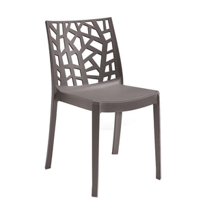 Sedia In Polipropilene Da Interno Esterno Giardino Impilabile Design Sedie Resistenti Moderne Per Terraz Tortora/1 Sedia