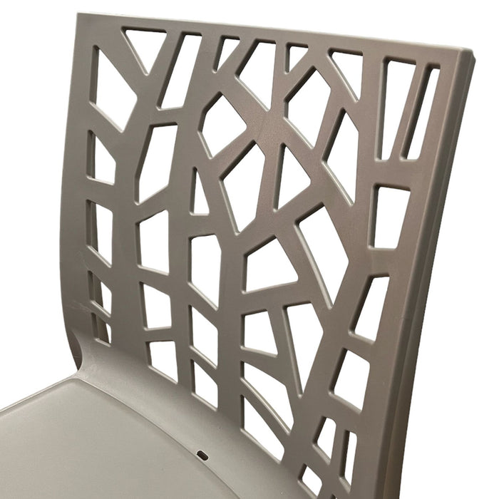 Sedia In Polipropilene Da Interno Esterno Giardino Impilabile Design Sedie Resistenti Moderne Per Terraz Tortora/4 Sedie