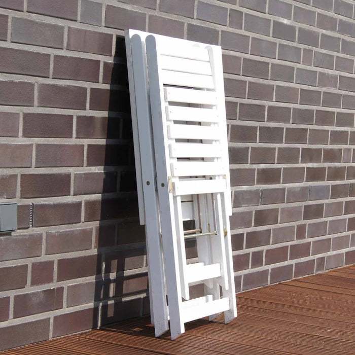 Set da balcone, set da bistrot, tavolo con 2 sedie, bianco