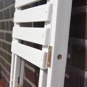 Set da balcone, set da bistrot, tavolo con 2 sedie, bianco