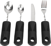 Utensili da cucina flessibili - Disegno bilanciato - Supporto per artrosi - Resistente al lavastoviglie - Materiale flessibile - Manico regolabile - Set di posate