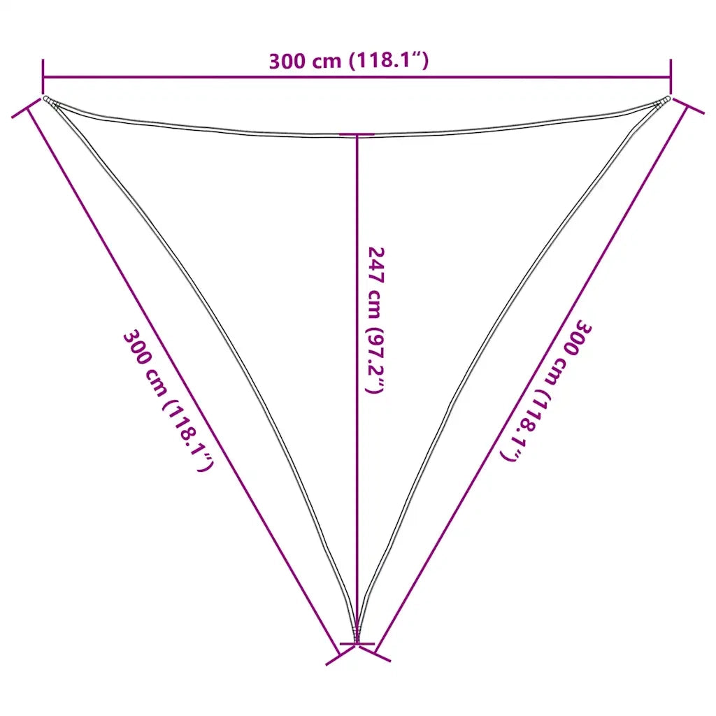 Vela Parasole 160 g/m² Verde Scuro 3x3x3 m in HDPE 311472
