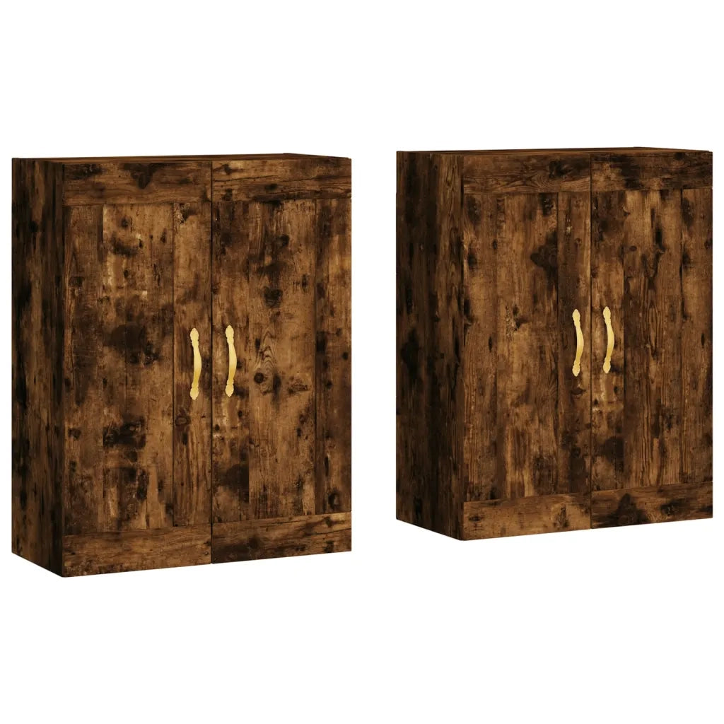 Armadietti a Parete 2 pz Rovere Fumo in Legno Multistrato CFW7412587
